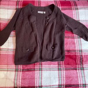 Brown knit cardigan